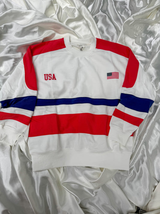 Americana Long Sleeve Crew Neck