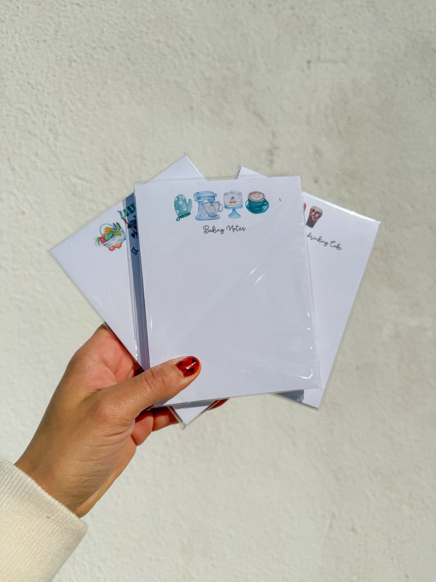 Watercolor Baker Blue Notepad