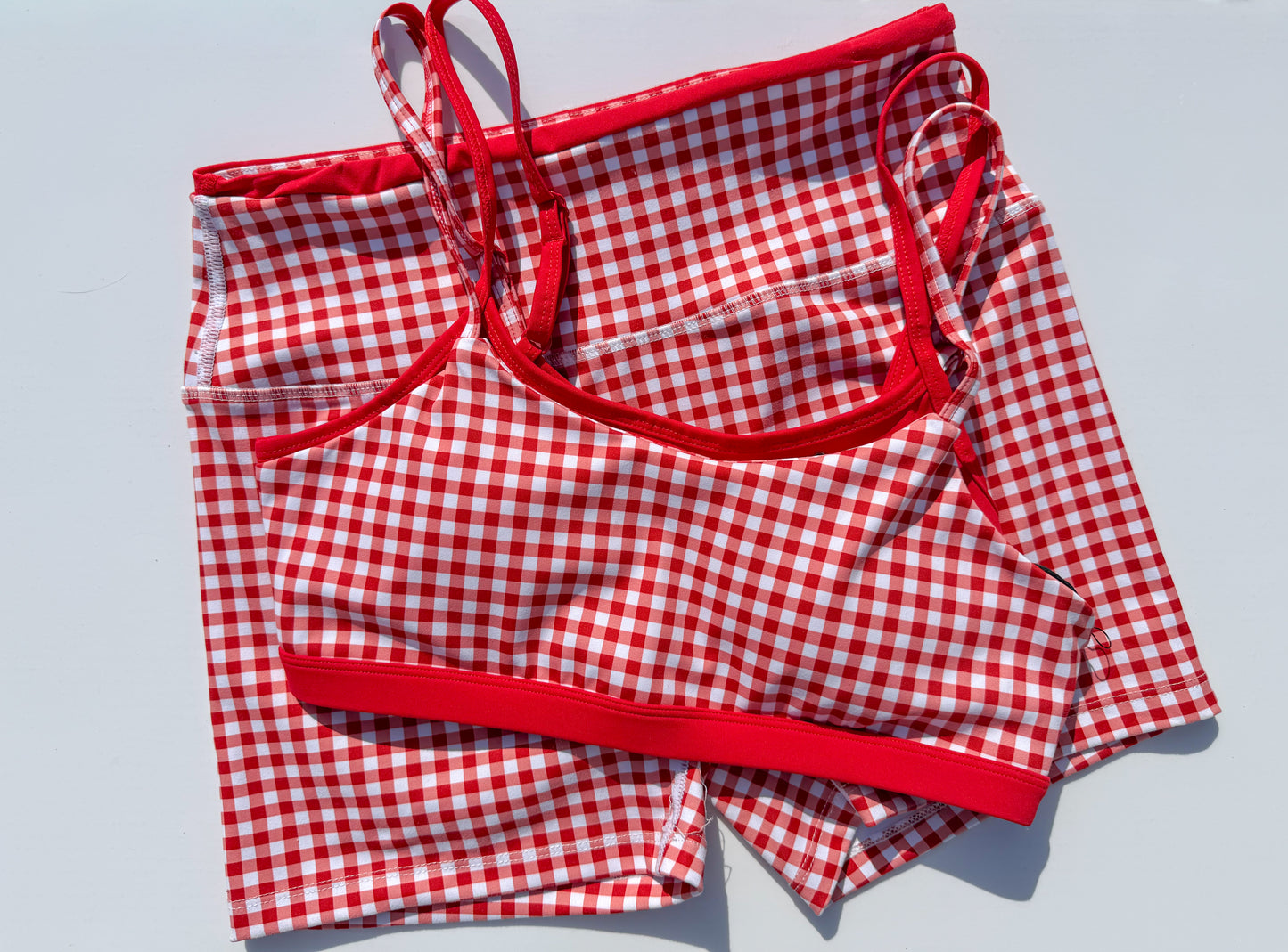 Gingham Biker Shorts