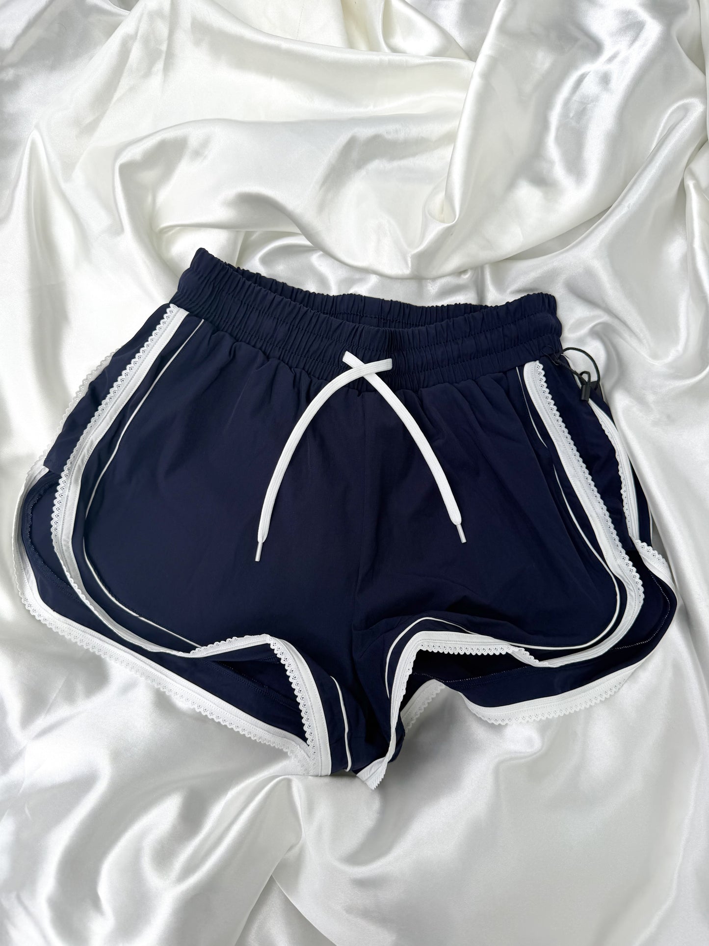By The Sea | Lace Trim Shorts