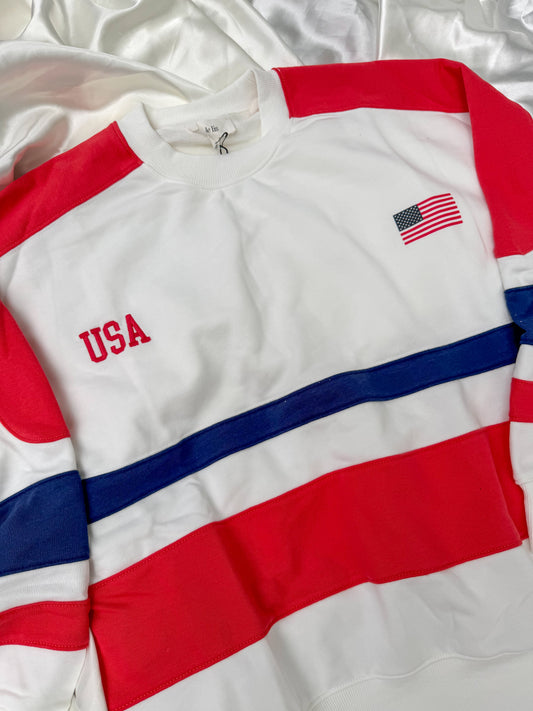 Americana Long Sleeve Crew Neck